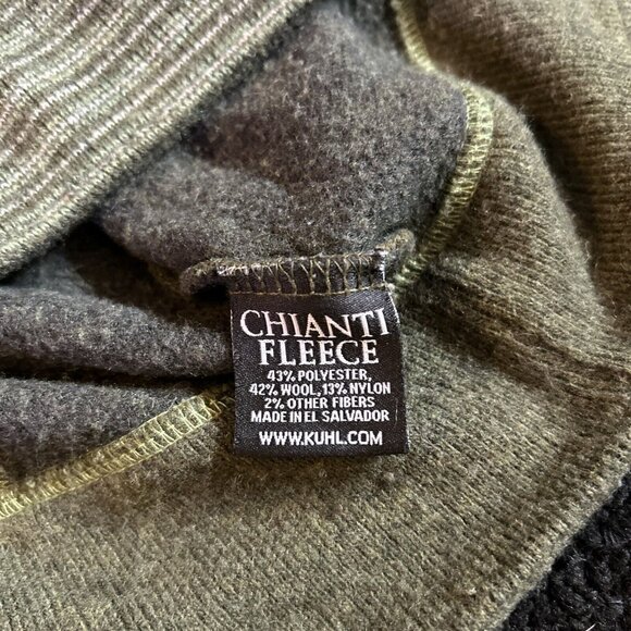 Kuhl Chianti Sweater Women M Green Knit Wool Blend Fleece Hooded Full Zip - Picture 7 of 8